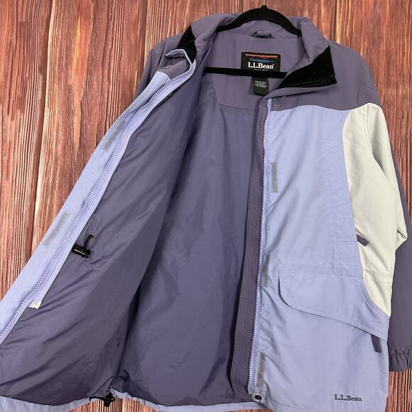 Vintage LL Bean Womens Winter Jacket Purple Full Zip Outdoor Size Medium M - Picture 9 of 9